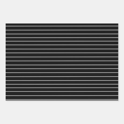 Schwarz-Weiß-Streifen Geschenkpapier Set (Vorderseite 2)