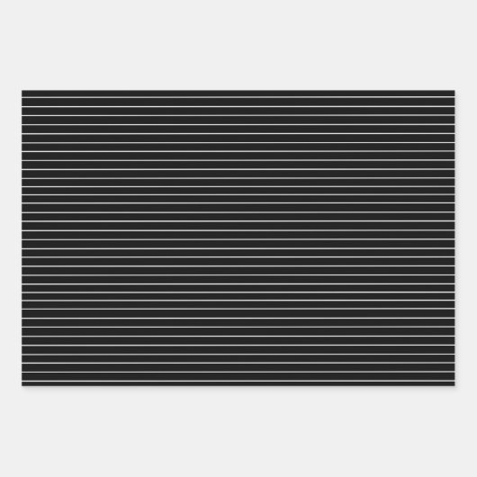 Schwarz-Weiß-Streifen Geschenkpapier Set (Vorderseite 3)