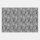 Schwarz-Weiß-Streifen Geschenkpapier Set (Vorderseite 3)