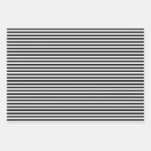 Schwarz-Weiß-Streifen Geschenkpapier Set (Vorderseite)