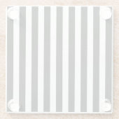 Schwarz-Weiß-Streifen Glasuntersetzer (Rückseite)