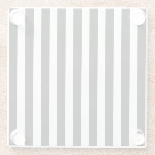 Schwarz-Weiß-Streifen Glasuntersetzer (Rückseite)