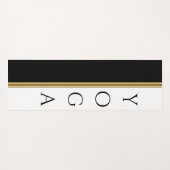 Schwarz-Weiß Streifen Gold Strip Yoga Mat Yogamatte (Rückseite (Horizontal))