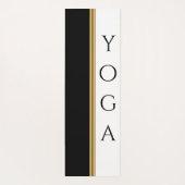Schwarz-Weiß Streifen Gold Strip Yoga Mat Yogamatte (Rückseite)
