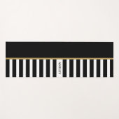 Schwarz-Weiß Streifen Gold Strip Yoga Mat Yogamatte (Vorderseite (Horizontal))
