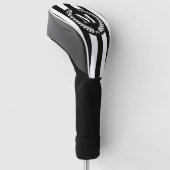 Schwarz-Weiß-Streifen Golf Headcover (angewinkelt)