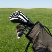 Schwarz-Weiß-Streifen Golf Headcover (In SItu)