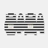 Schwarz-Weiß-Streifen Hochzeit Danke Geschenkschachtel (Ungefaltet)