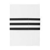 Schwarz-Weiß-Streifen Hochzeitseinladung Bauchband Einladungsbanderole (Rückseitenbeispiel)