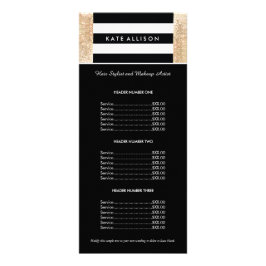 Schwarz-Weiß-Streifen-IMITATE - Goldpreis Werbekarte