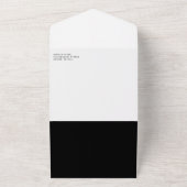 Schwarz-Weiß-Streifen in einem Stück All In One Einladung (Außenbereich)