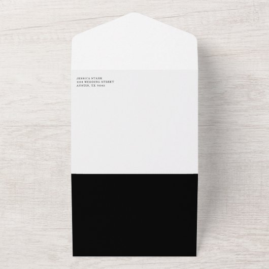 Schwarz-Weiß-Streifen in einem Stück All In One Einladung (Außenbereich)