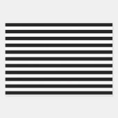 Schwarz-Weiß-Streifen in verschiedenen Größen Geschenkpapier Set (Vorderseite 2)