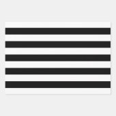 Schwarz-Weiß-Streifen in verschiedenen Größen Geschenkpapier Set (Vorderseite)