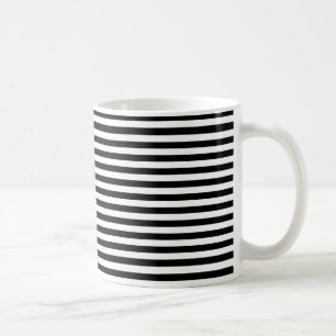 Schwarz-Weiß-Streifen Kaffeetasse