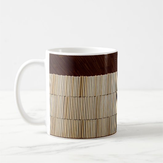 Schwarz-Weiß-Streifen Kaffeetasse (Links)