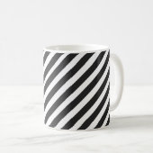 Schwarz-Weiß-Streifen Kaffeetasse (VorderseiteRechts)