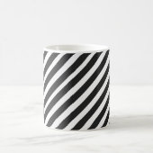 Schwarz-Weiß-Streifen Kaffeetasse (Mittel)
