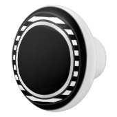 Schwarz-Weiß-Streifen Keramikknauf (Rechts)