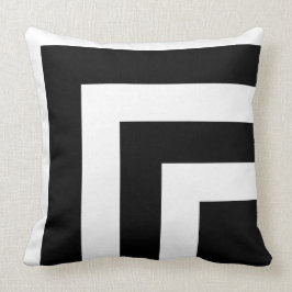 Schwarz-Weiß-Streifen-Kissen Kissen