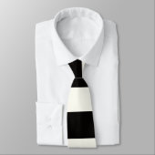 Schwarz-Weiß-Streifen Krawatte (Gebunden)