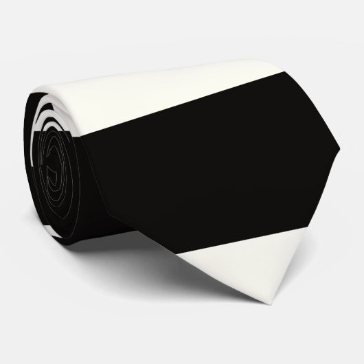 Schwarz-Weiß-Streifen Krawatte (Gerollt)