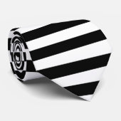 Schwarz-Weiß-Streifen-Krawatte Krawatte (Gerollt)