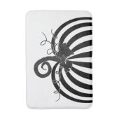 Schwarz-Weiß-Streifen Kürbis Chic Herbst Badematte (Vorderseite Vertikal)