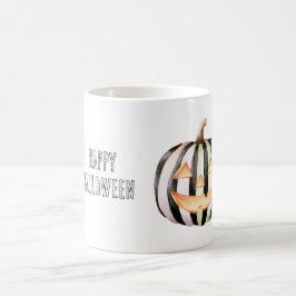 Schwarz Weiß Streifen Kürbis Kaffeetasse