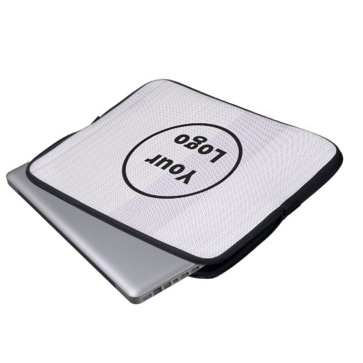 Schwarz-Weiß-Streifen Laptopschutzhülle (Vorne Knopf)