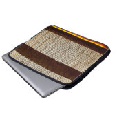 Schwarz-Weiß-Streifen Laptopschutzhülle (Vorne Knopf)
