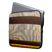 Schwarz-Weiß-Streifen Laptopschutzhülle (Vorderseite Links)
