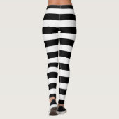 Schwarz-Weiß-Streifen Leggings (Rückseite)