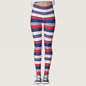 Schwarz-Weiß-Streifen Leggings (Vorderseite)