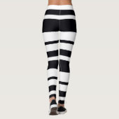 Schwarz-Weiß-Streifen Leggings (Rückseite)