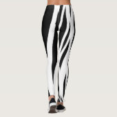 Schwarz-Weiß-Streifen Leggings (Rückseite)