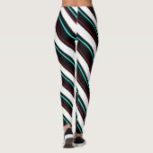 Schwarz-Weiß-Streifen Leggings (Rückseite)