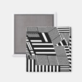 Schwarz-Weiß-Streifen Magnet (Vorderseite/Rückseite)
