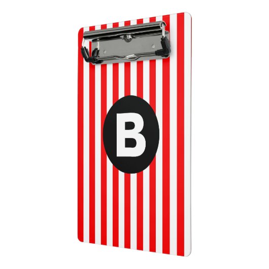 Schwarz-Weiß-Streifen Mini Klemmbrett (Gewinkelt2)