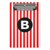 Schwarz-Weiß-Streifen Mini Klemmbrett (Vorderseite)