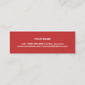 Schwarz-Weiß-Streifen Mini-Visitenkarte Mini Visitenkarte (Rückseite)