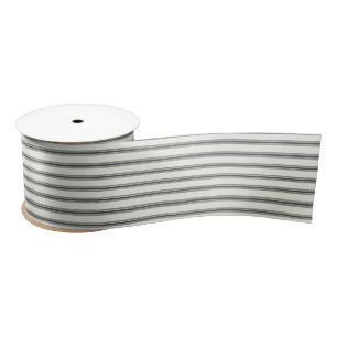 Schwarz/Weiß Streifen Minimalistisch Vintag elegan Satinband