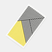 Schwarz-Weiß-Streifen mit gelbem Dreieck Serviette (Ecke)