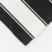 Schwarz-Weiß-Streifen mit grauen Blätter Fleecedecke (Ecke)