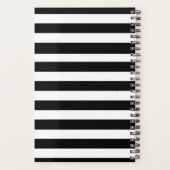 Schwarz-Weiß-Streifen mit Mohnplaner Planer (Rückseite)