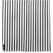 Schwarz-Weiß-Streifen mit Monogramm Stilmuster Duschvorhang (Vorderseite)