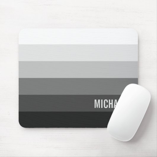 Schwarz-Weiß-Streifen mit Namen Mousepad (Mit Mouse)