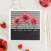 Schwarz-Weiß-Streifen mit Rot Serviette (Beispiel)