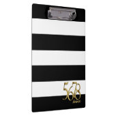 Schwarz-Weiß Streifen mit Tanz Tempo Zählen Klemmbrett (Rechts)