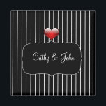 Schwarz-Weiß-Streifen Moderne Hochzeit Magnet<br><div class="desc">Schwarz-Weiß-Streifen Modernes Hochzeitsdesign</div>